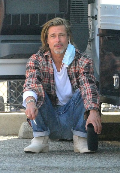 Portraits of artist Brad Pitt.